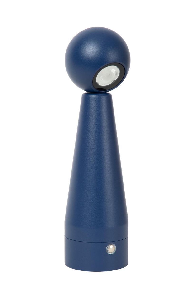 Lucide IPSOS – Nabíjateľná stolová lampa – Batéria/batérie – LED Stlmenie až teplé – 1x3W 3000K/3200K – Modrá